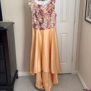 High-Low Coral Formal Gown